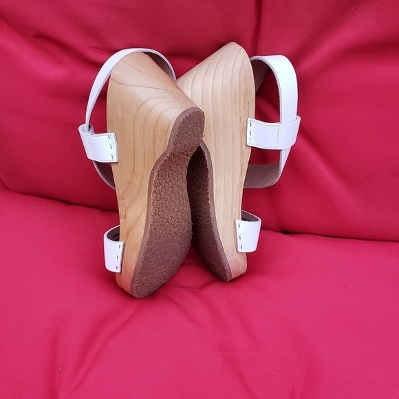 FREE PEOPLE Dune White Beach‎ Clog Wooden Sandal - Picture 6 of 6